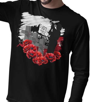 LONGSLEEVE PATRIOTYCZNI CZERWONE MAKI